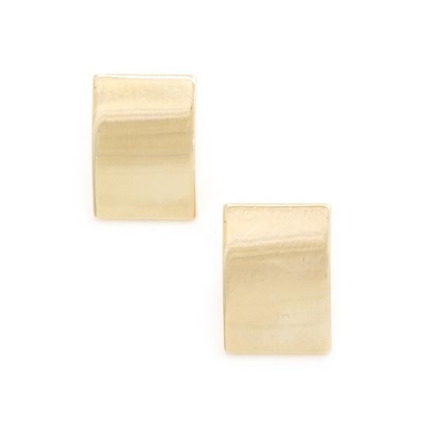 14K GOLD DIPPED HYPOALLERGENIC RECTANGLE EARRING