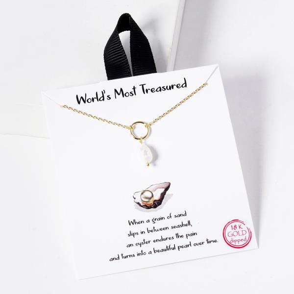 18K GOLD RHODIUM DIPPED WORLDS MOST TREASURED NECKLACE