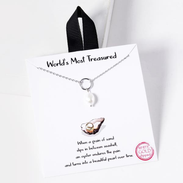 18K GOLD RHODIUM DIPPED WORLDS MOST TREASURED NECKLACE