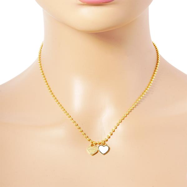 DOUBLE HEART CHARM NECKLACE