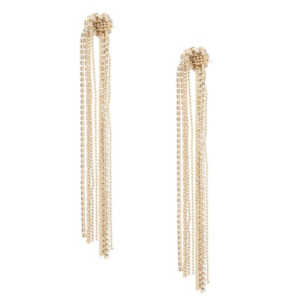 SODAJO RHINESTONE CHAIN DANGLE EARRING