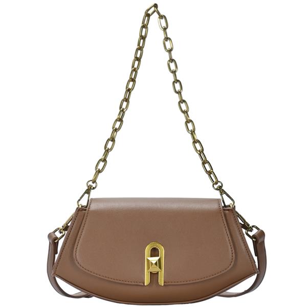 STYLISH PLAIN SMOOTH CHAIN LINK CROSSBODY BAG