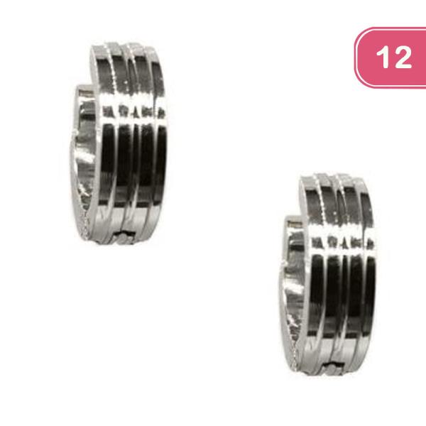 STAINLESS STEEL HUGGIE EARRING (12 UNITS)