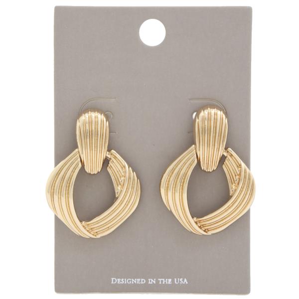 ORGIANC SHAPE LINE METAL EARRING