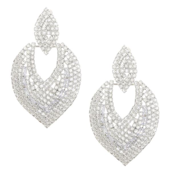 MARQUISE RHINESTONE DANGLE EARRING