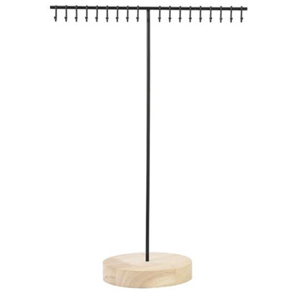 WOODEN BASE METAL NECKLACE AND ACCESSORY DISPLAY