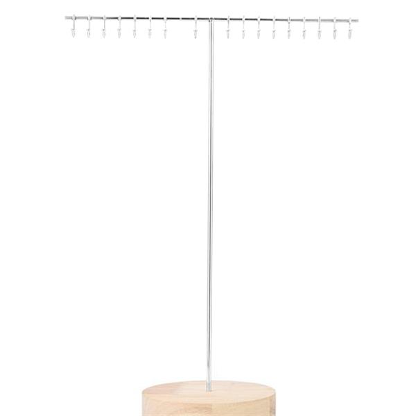 WOODEN BASE METAL NECKLACE AND ACCESSORY DISPLAY