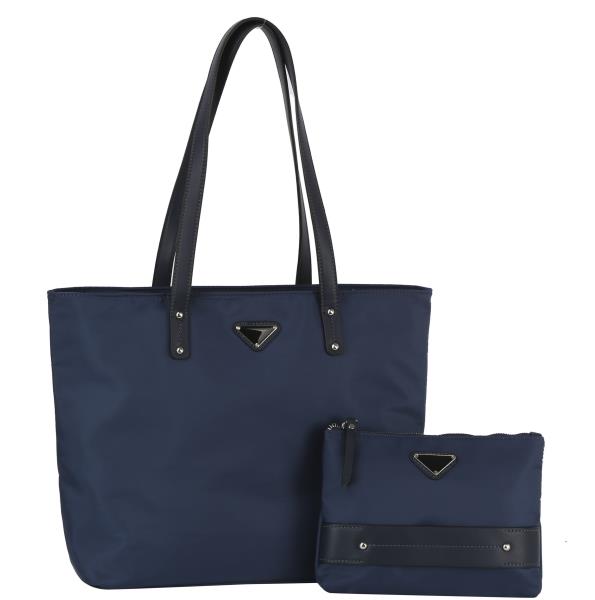2IN1 SMOOTH SHOULDER TOTE WITH ZIPPER BAG S ET