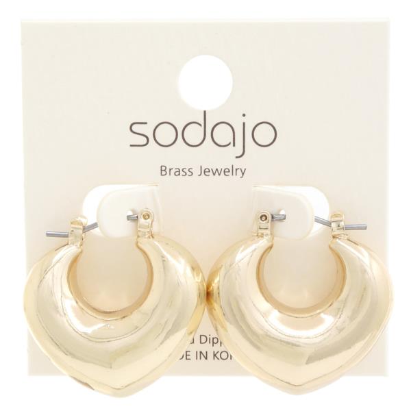 SODAJO PUFFY METAL GOLD DIPPED EARRING