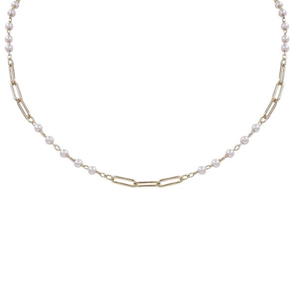 METAL PEARL NECKLACE
