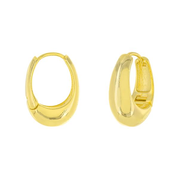 16MM OVAL BRASS EARRING