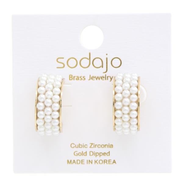 SODAJO BEADED GOLD DIPPED EARRING
