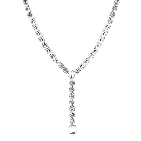 RHINESTONE 6MM Y NECKLACE