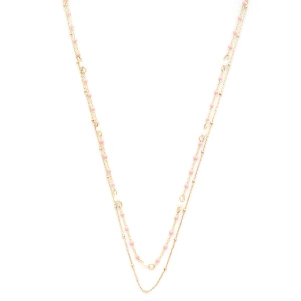 DAINTY LAYERED BEADED NECKLACE