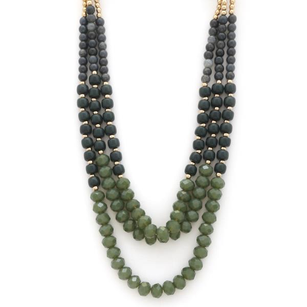 BEADED LAYERED NECKLACE
