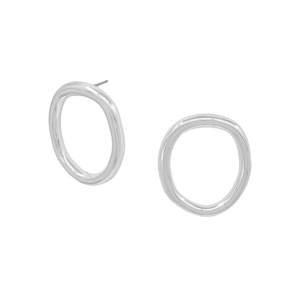 1.2" ORGANIC ROUND SHAPE POST EARRING