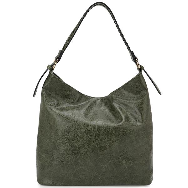 SMOOTH ZIPPER HOBO BAG