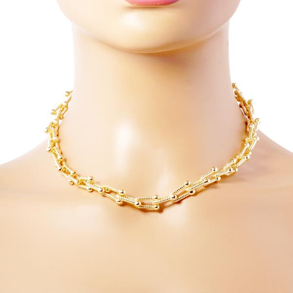 GOLD DIPPED METAL CHAIN NECKLACE