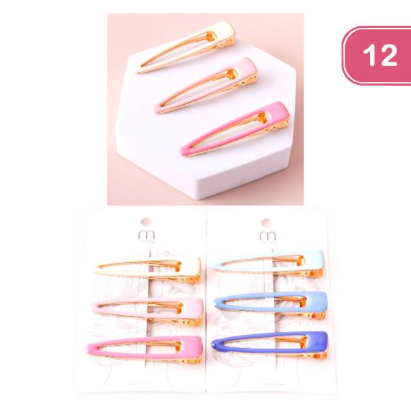 COLOR ACCENT ALLIGATOR HAIR CLIP (12 UNITS)