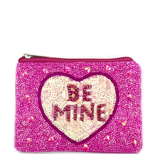 SEED BEAD BE MINE COIN PURSE BAGS