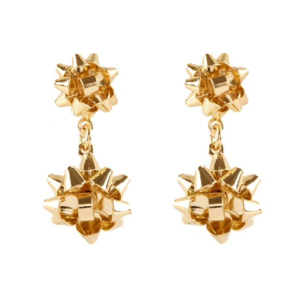 METAL CHRISTMAS ALUMINUM COATING POST EARRING