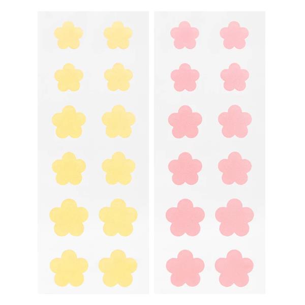 THE CREME SHOP PETAL PERFECT SKIN HYDROCOLLOID ACNE PATCHES SET PINK AND YELLOW