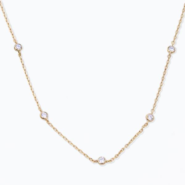 18K GOLD RHODIUM DIPPED SMALL JOYS NECKLACE