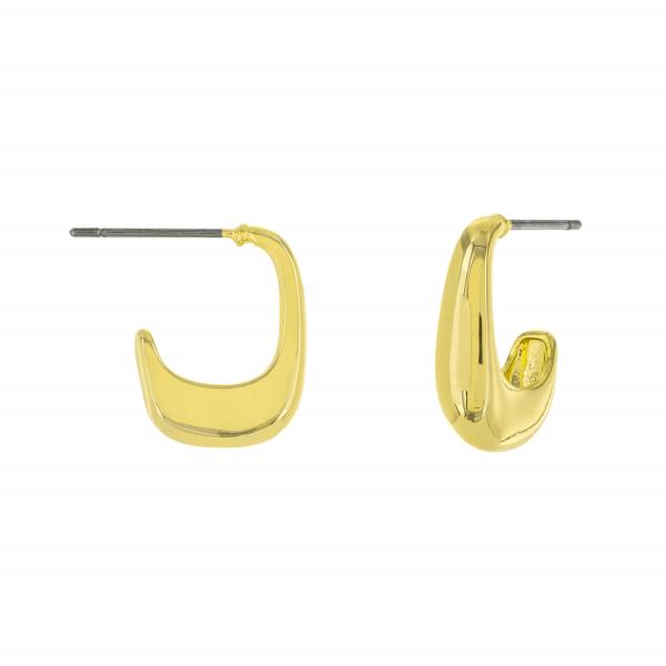BRASS GOLD PLATED 15MM C EARRING
