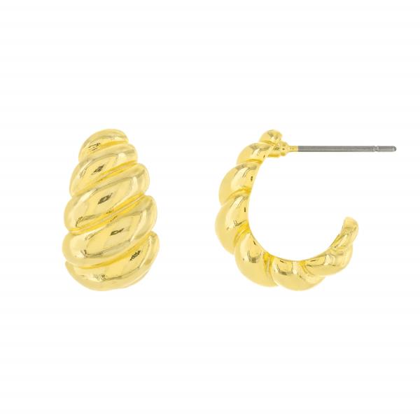 BRASS GOLD PLATED 20MM EARRING