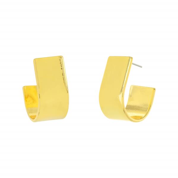 BRASS GOLD PLATED 20MM C EARRING