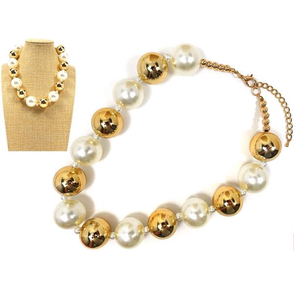 BALL PEARL BEAD NECKLACE