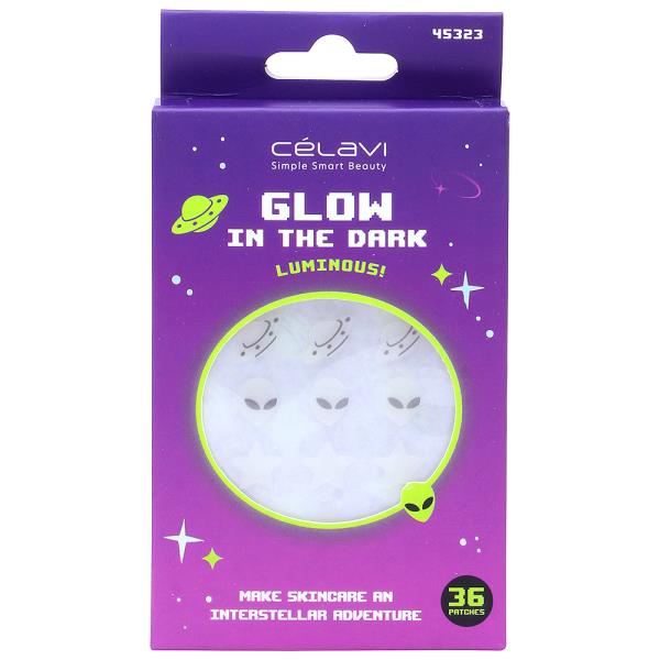 CELAVI GLOW IN THE DARK 36 FACE PATCHES SET