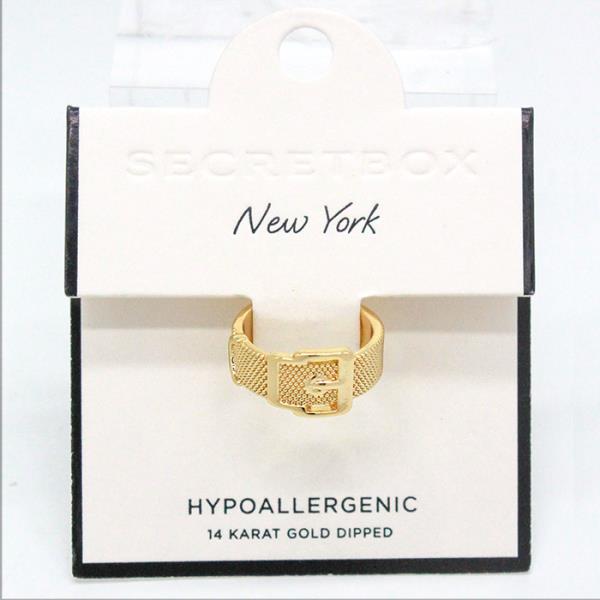 SECRET BOX HYPOALLERGENIC 14 KARAT GOLD DIPPED RING