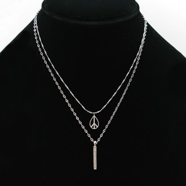 SECRET BOX MULTI LAYERED METAL CHAIN PENDANT NECKLACE