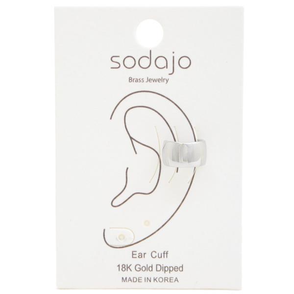 SODAJO WIDE GOLD DIPPED EAR CUFF