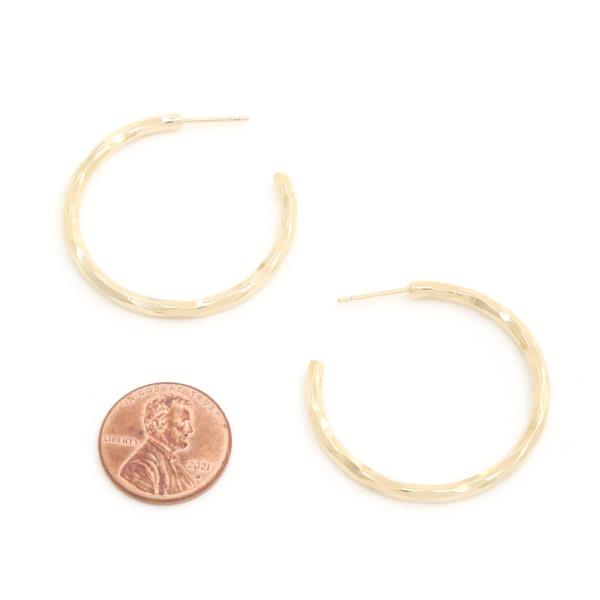 14K GOLD DIPPED OPEN CIRCLE HYPOALLERGENIC EARRING
