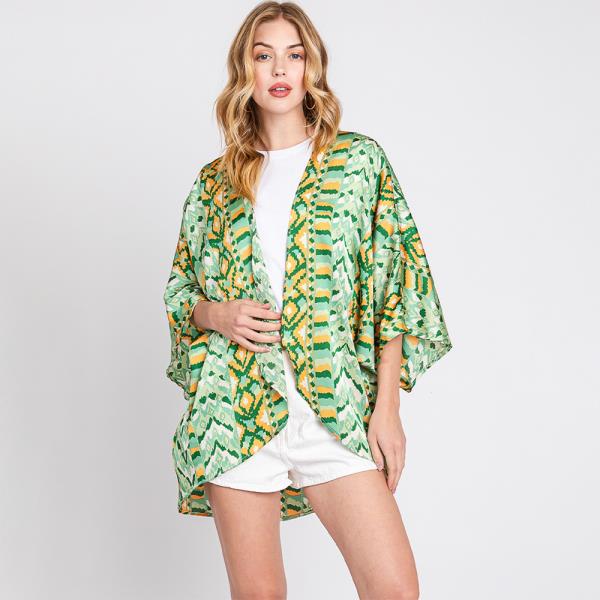 BOHO PRINT SLEEVE COVER UP CARDIGAN