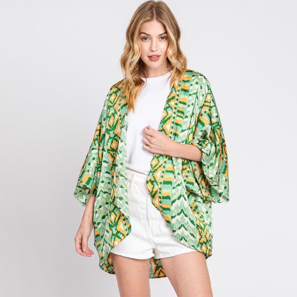 BOHO PRINT SLEEVE COVER UP CARDIGAN