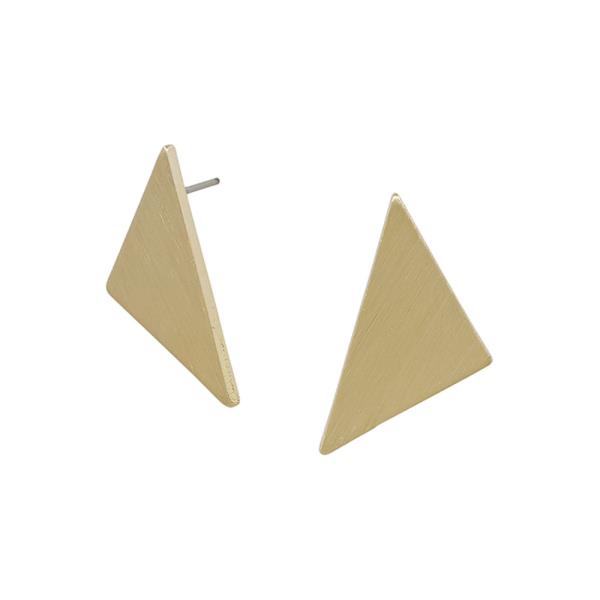 SMALL TRIANGLE SATIN POST EARRINGS
