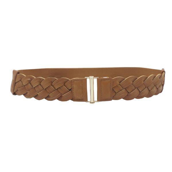 BRAIDED FRONT TUBE BUCKLE STRETCH BELT