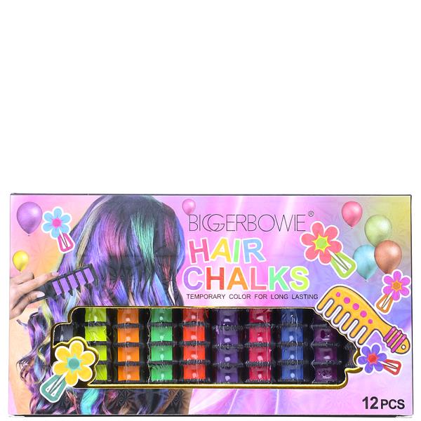 BIGGERBOWIE HAIR TEMPORARY COLOR CHALKS (12 UNITS)