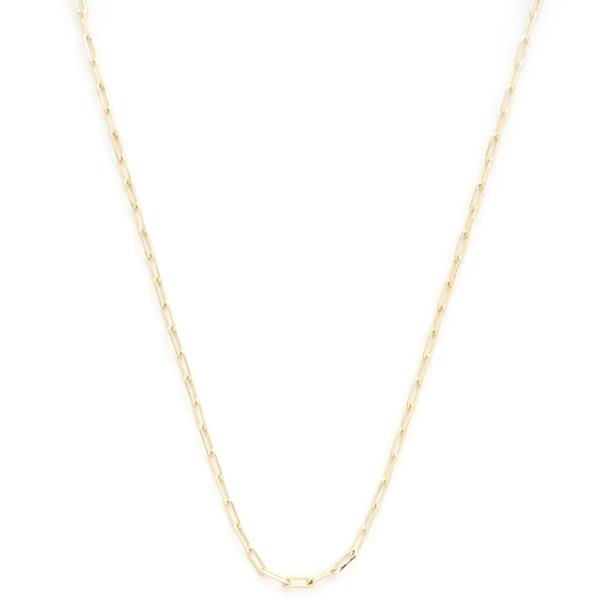 SODAJO DAINTY OVAL LINK GOLD DIPPED NECKLACE