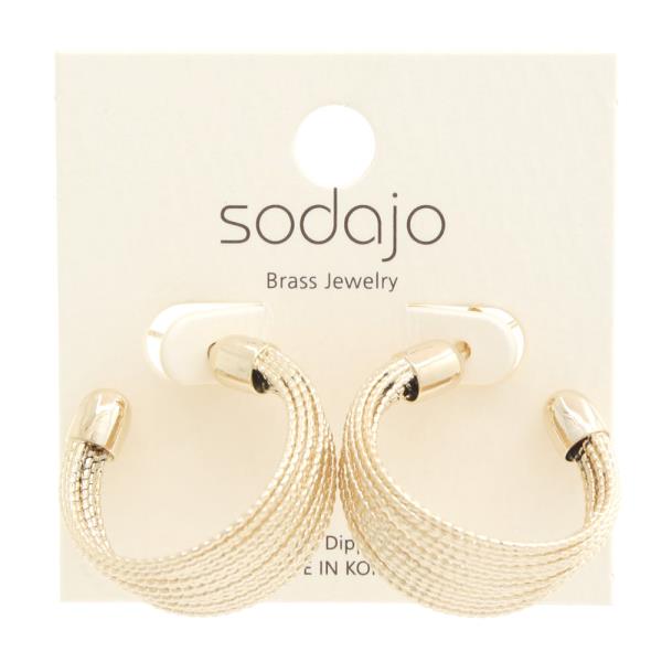 SODAJO WIDE GOLD DIPPED EARRING