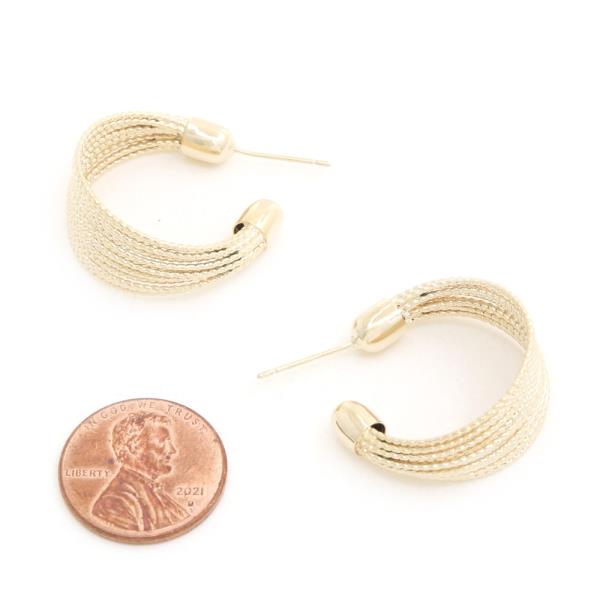 SODAJO WIDE GOLD DIPPED EARRING