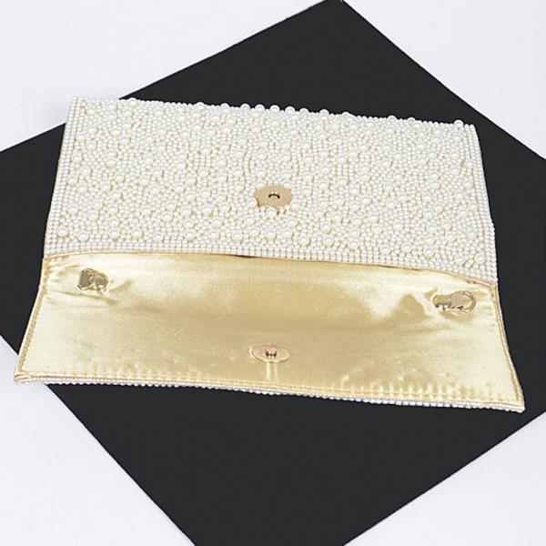 FASHION ALL OVER PEARL CROSSBODY CLUTCH BAG