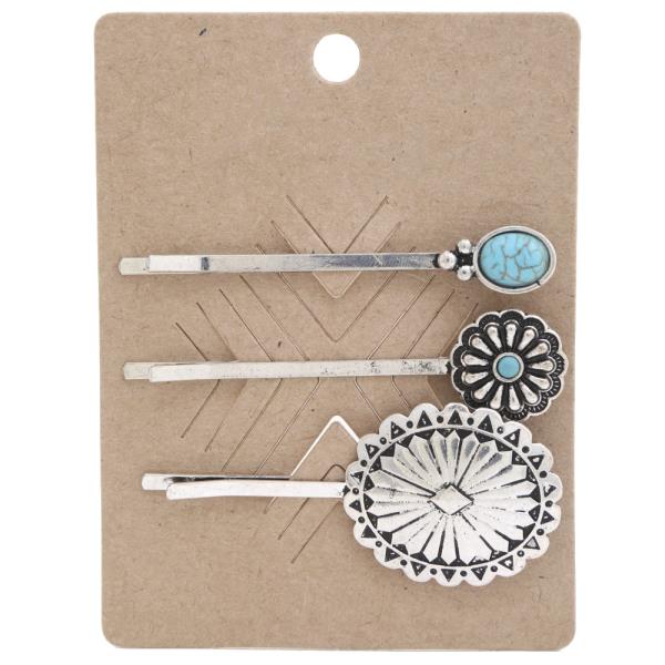 WESTERN CONCHO ASSORTED HAIR PIN