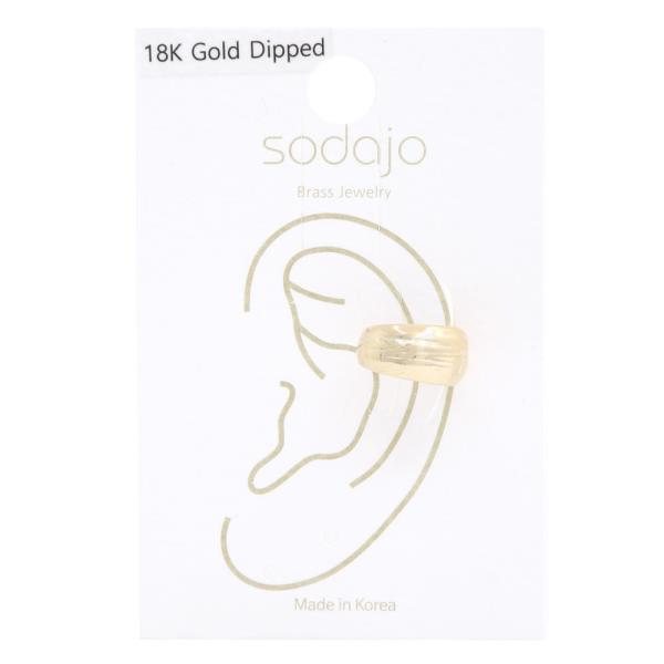 SODAJO WIDE 18K GOLD DIPPED EAR CUFF