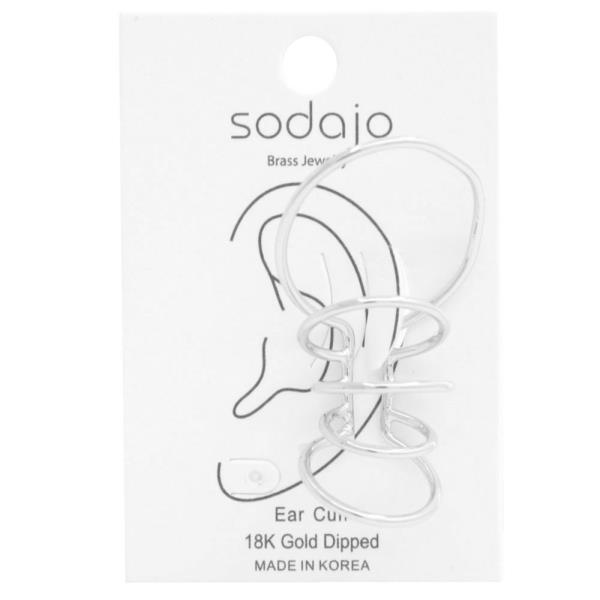 SODAJO GOLD DIPPED  ORGANIC SHAPE 18K GOLD DIPPED EAR CUFF