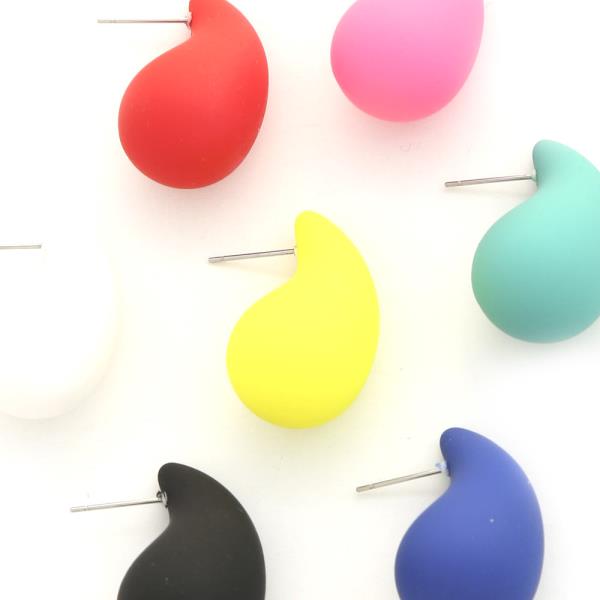 COLOR TEARDROP POST EARRING