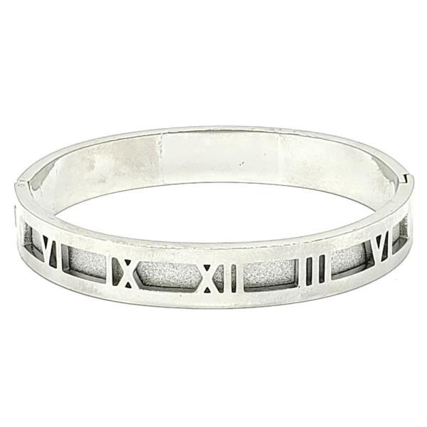 STAINLESS STEEL HINGE BANGLE BRACELET